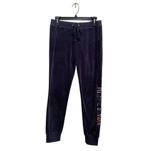 Juicy Couture Velour Jogger Track Pant Emb…
